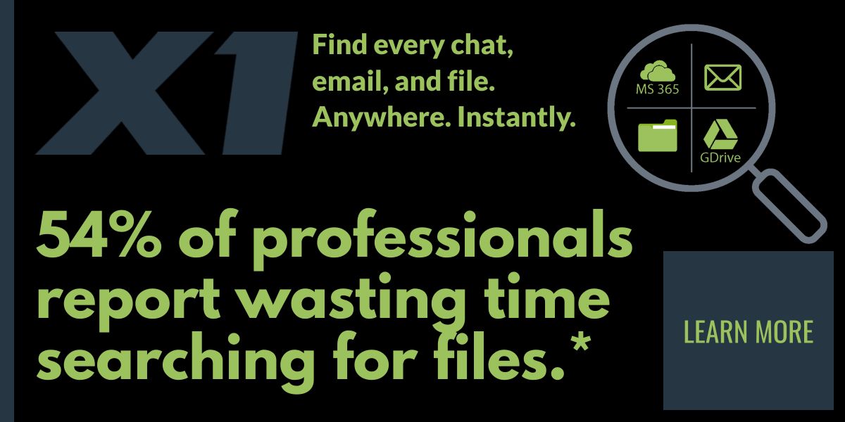 Use X1 Search to save your time