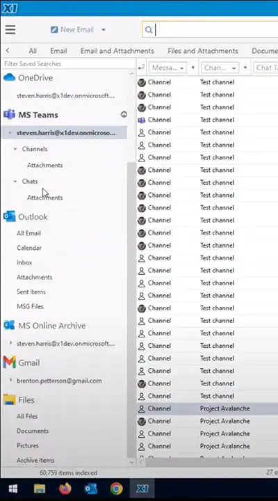 The Interface of X1 Search